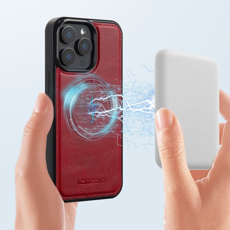 For iPhone 15 Pro Max LC.IMEEKE Magsafe Phone Case(Red)