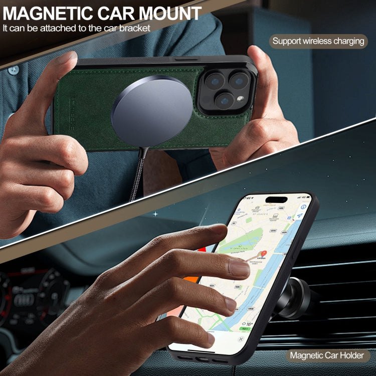 For iPhone 15 Pro Max LC.IMEEKE Magsafe Phone Case(Green)