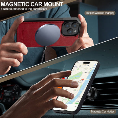 For iPhone 15 Pro LC.IMEEKE Magsafe Phone Case(Red)