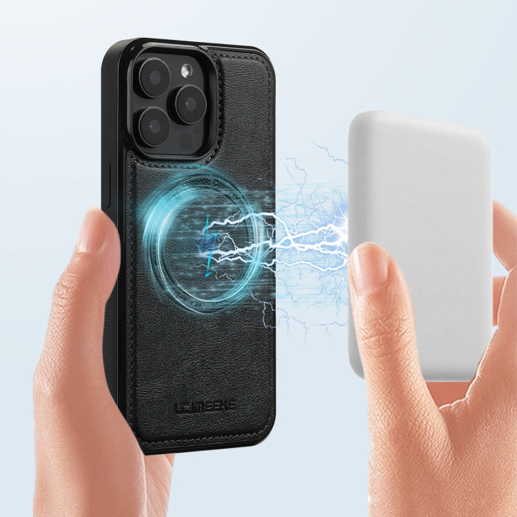 For iPhone 15 Pro LC.IMEEKE Magsafe Phone Case(Black)