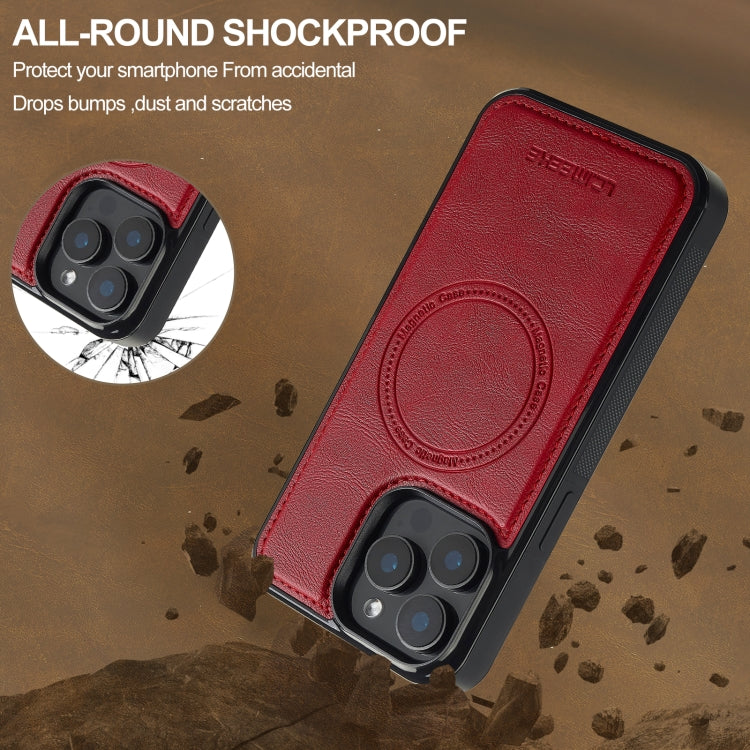 For iPhone 14 Pro Max LC.IMEEKE Magsafe Phone Case(Red)