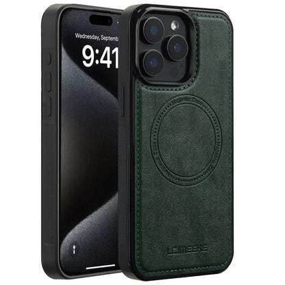 For iPhone 14 Pro Max LC.IMEEKE Magsafe Phone Case(Green)