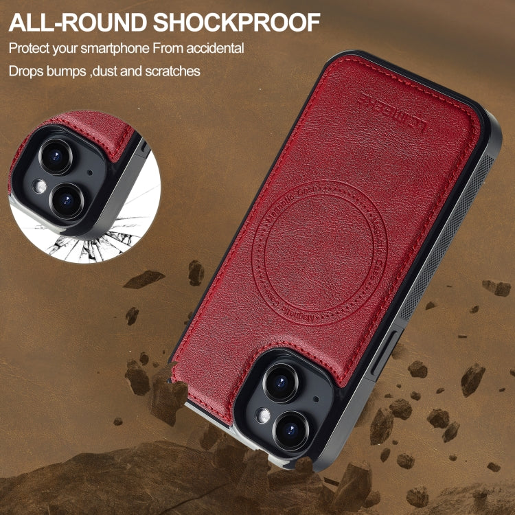For iPhone 15 Plus / 14 Plus LC.IMEEKE Magsafe Phone Case(Red)
