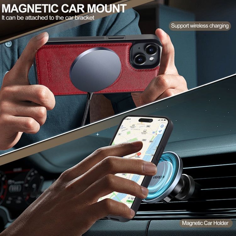 For iPhone 15 Plus / 14 Plus LC.IMEEKE Magsafe Phone Case(Red)