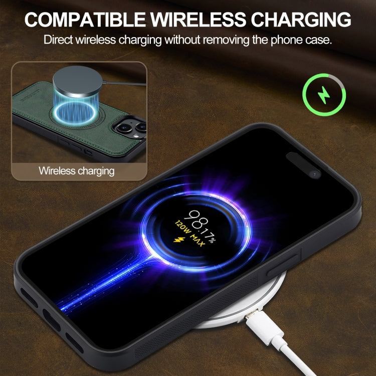 For iPhone 15 Plus / 14 Plus LC.IMEEKE Magsafe Phone Case(Green)