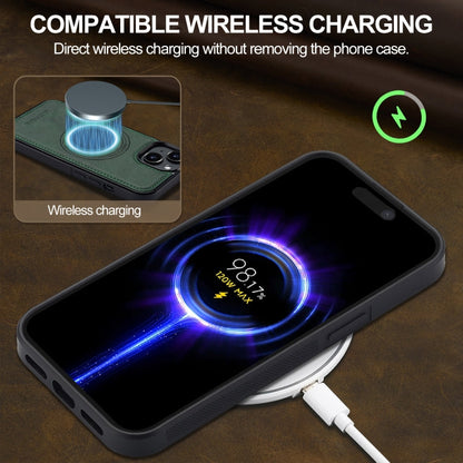 For iPhone 15 Plus / 14 Plus LC.IMEEKE Magsafe Phone Case(Green)