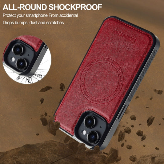 For iPhone 15 LC.IMEEKE Magsafe Phone Case(Red)