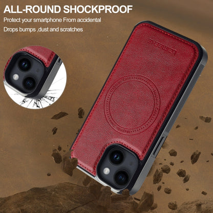 For iPhone 14 / 13 LC.IMEEKE Magsafe Phone Case(Red)