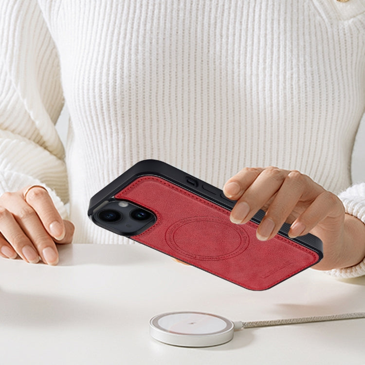For iPhone 14 / 13 LC.IMEEKE Magsafe Phone Case(Red)