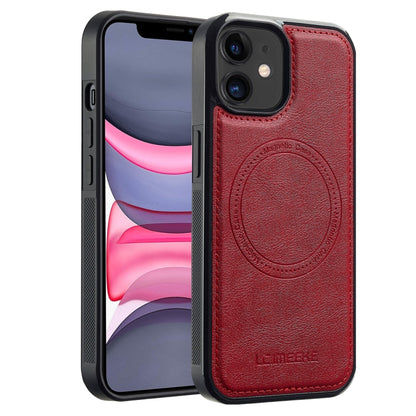 For iPhone 12 mini LC.IMEEKE Magsafe Phone Case(Red)