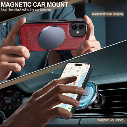 For iPhone 12 mini LC.IMEEKE Magsafe Phone Case(Red)