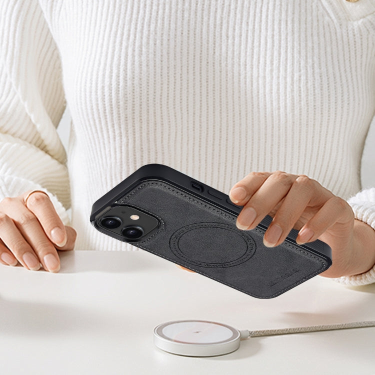 For iPhone 12 / 12 Pro LC.IMEEKE Magsafe Phone Case(Black)