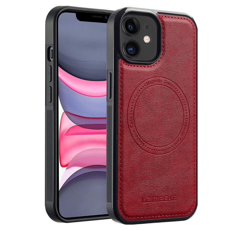 For iPhone 11 LC.IMEEKE Magsafe Phone Case(Red)