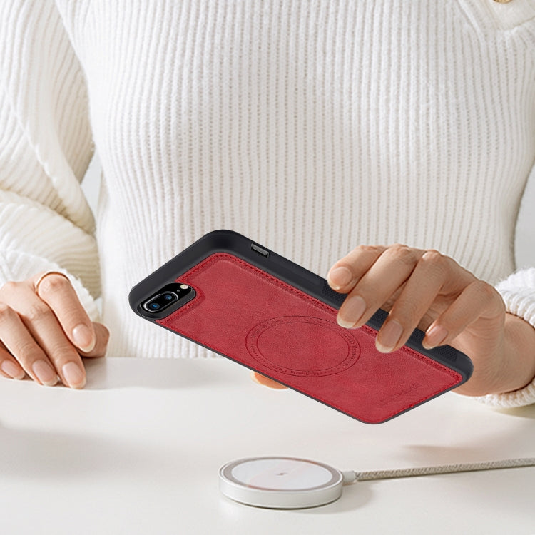 For iPhone 8 Plus / 7 Plus LC.IMEEKE Magsafe Phone Case(Red)