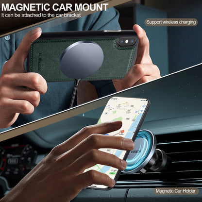 For iPhone XS / X LC.IMEEKE Magsafe Phone Case(Green)