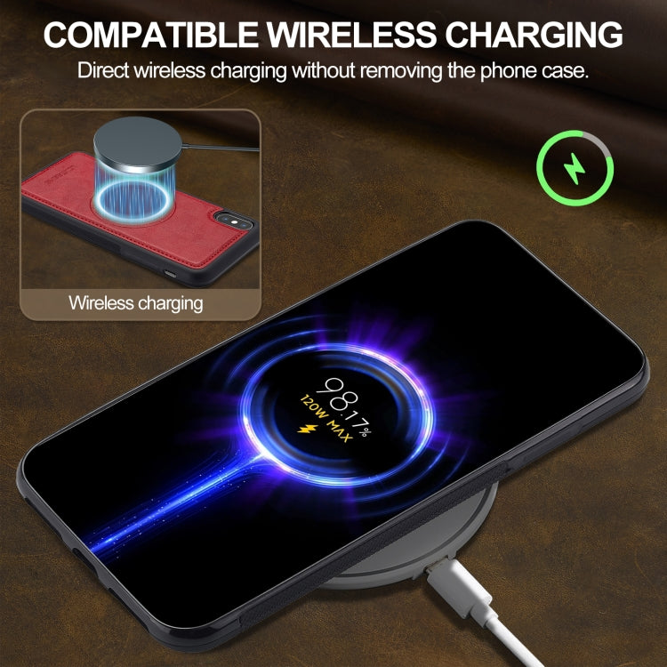 Pour iPhone XR LC.IMEEKE Étui de Téléphone Magsafe (Rouge)