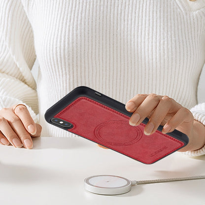 Pour iPhone XR LC.IMEEKE Étui de Téléphone Magsafe (Rouge)