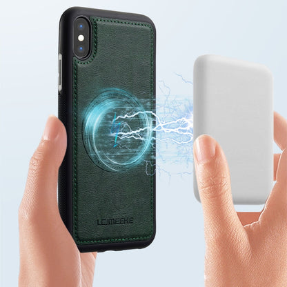 For iPhone XR LC.IMEEKE Magsafe Phone Case(Green)
