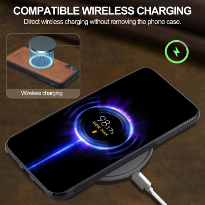 For iPhone XS Max LC.IMEEKE Magsafe Phone Case(Brown)