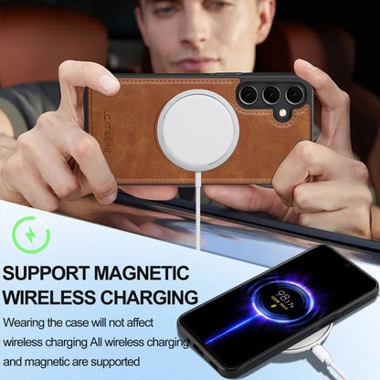 For Samsung Galaxy S24 5G LC.IMEEKE Magsafe Phone Case(Brown)