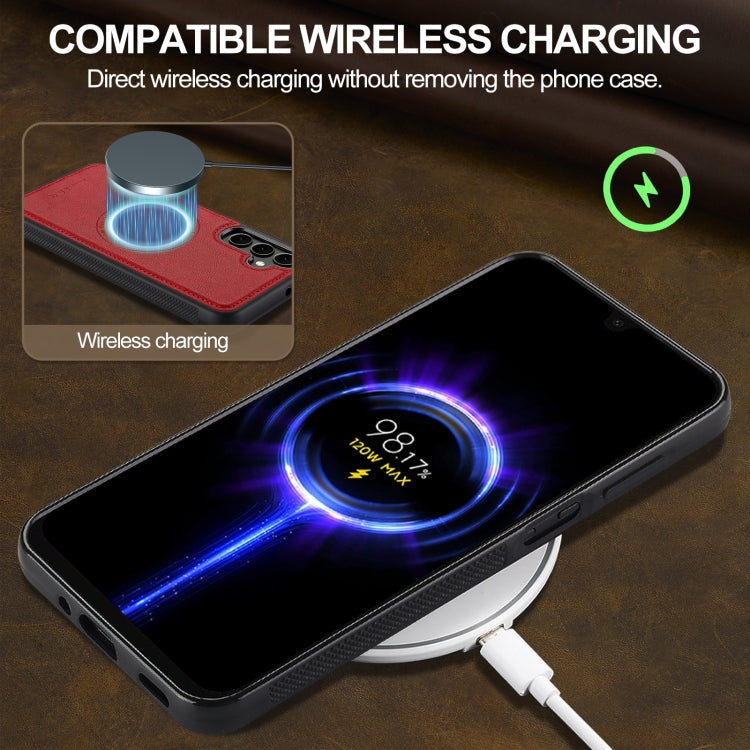 For Samsung Galaxy S23 FE 5G LC.IMEEKE Magsafe Phone Case(Red)