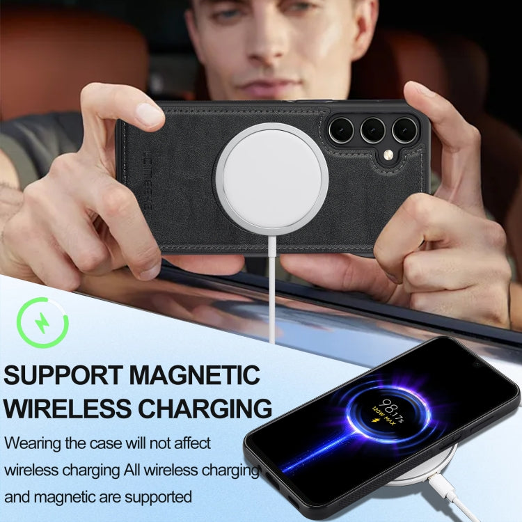 For Samsung Galaxy S23 FE 5G LC.IMEEKE Magsafe Phone Case(Black)