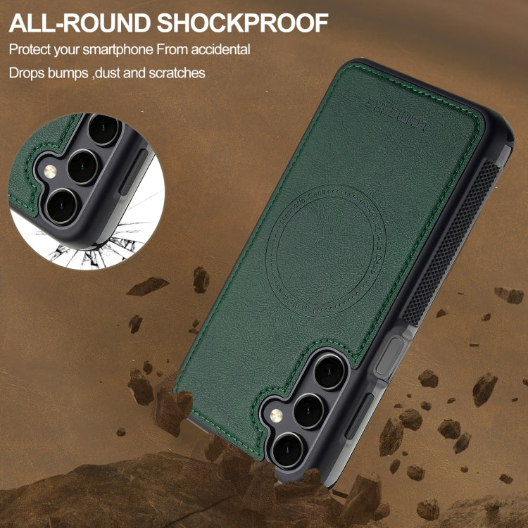 For Samsung Galaxy S23 FE 5G LC.IMEEKE Magsafe Phone Case(Green)