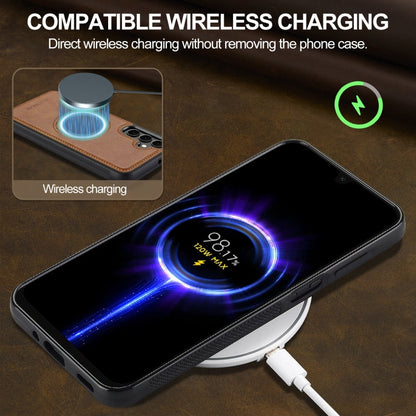 For Samsung Galaxy S23 FE 5G LC.IMEEKE Magsafe Phone Case(Brown)