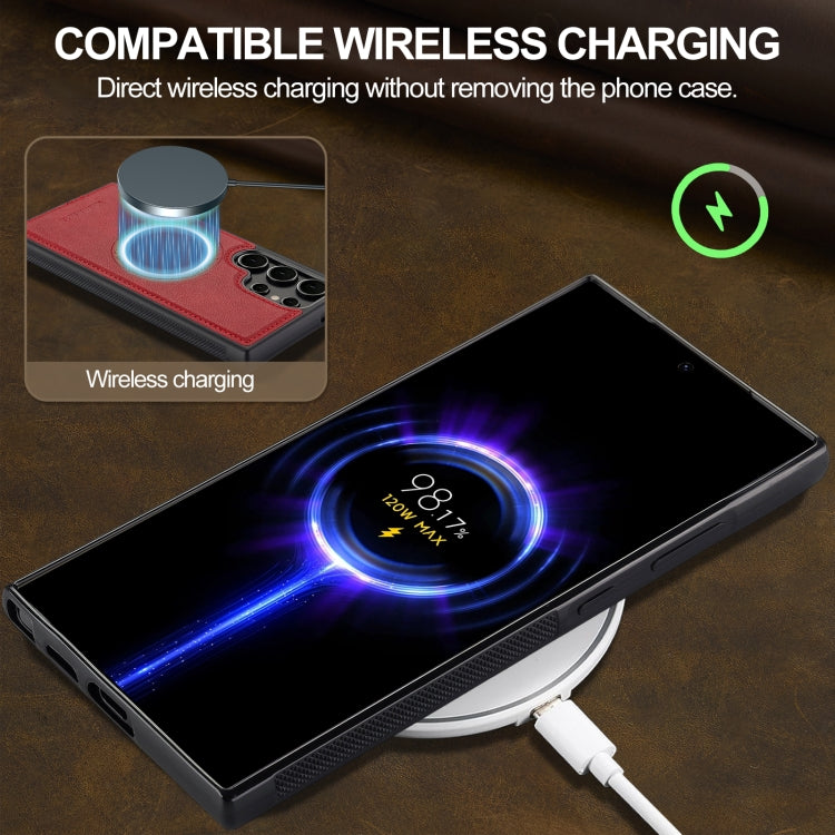 Pour Samsung Galaxy S23 Ultra 5G LC.IMEEKE Étui de téléphone Magsafe (Rouge)