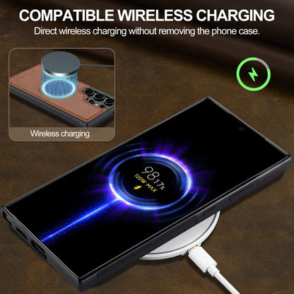 For Samsung Galaxy S23 Ultra 5G LC.IMEEKE Magsafe Phone Case(Brown)