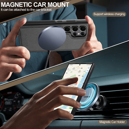 For Samsung Galaxy S22 Ultra 5G LC.IMEEKE Magsafe Phone Case(Black)