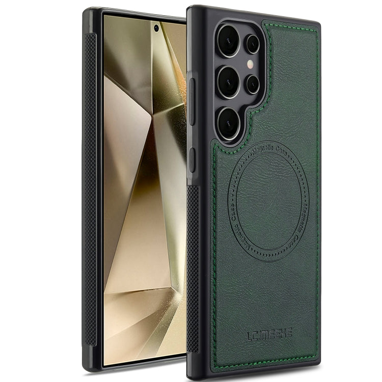 For Samsung Galaxy S22 Ultra 5G LC.IMEEKE Magsafe Phone Case(Green)