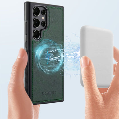 For Samsung Galaxy S22 Ultra 5G LC.IMEEKE Magsafe Phone Case(Green)