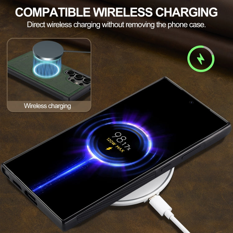 For Samsung Galaxy S22 Ultra 5G LC.IMEEKE Magsafe Phone Case(Green)