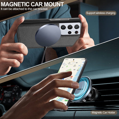 For Samsung Galaxy S21 Ultra 5G LC.IMEEKE Magsafe Phone Case(Black)