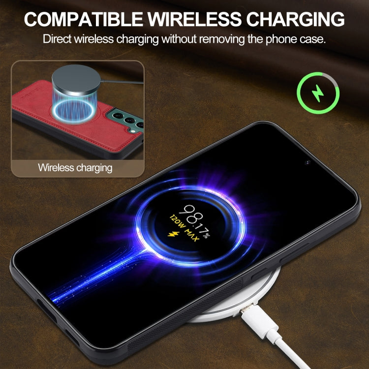 Pour Samsung Galaxy S22 5G Étui de téléphone LC.IMEEKE Magsafe (Rouge)