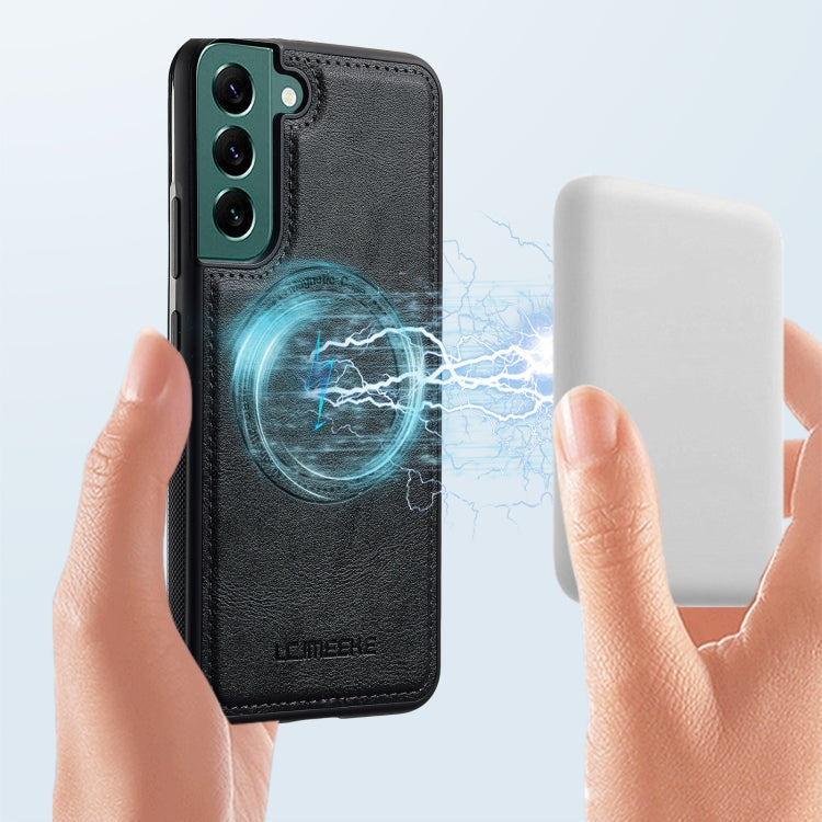 For Samsung Galaxy S22 5G LC.IMEEKE Magsafe Phone Case(Black)