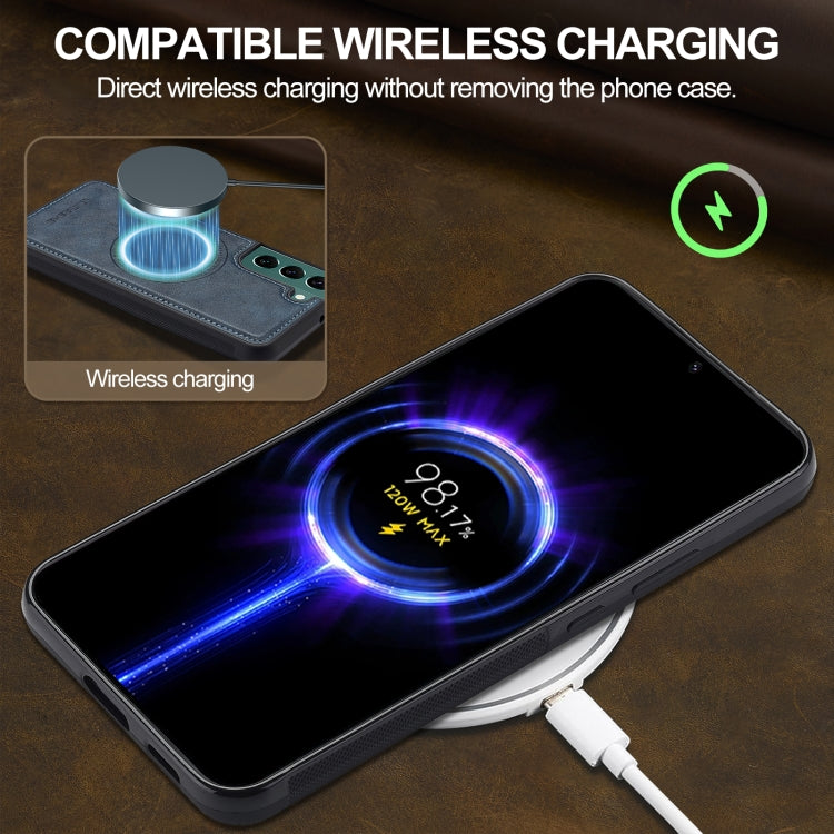 Pour la coque de téléphone Samsung Galaxy S21 FE 5G LC.IMEEKE Magsafe (bleue)