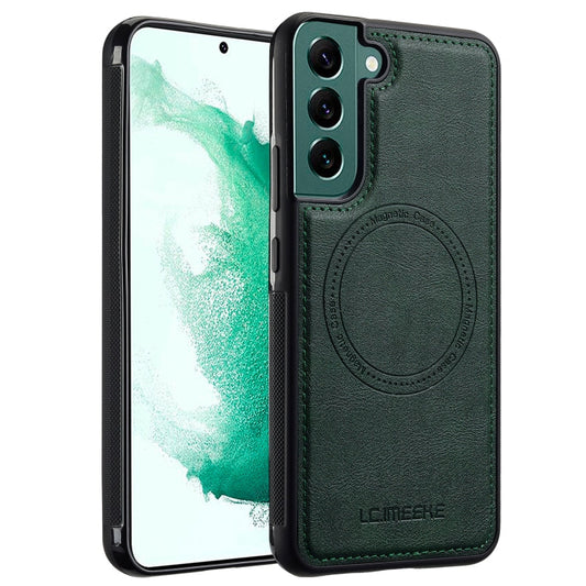 For Samsung Galaxy S21 FE 5G LC.IMEEKE Magsafe Phone Case(Green)