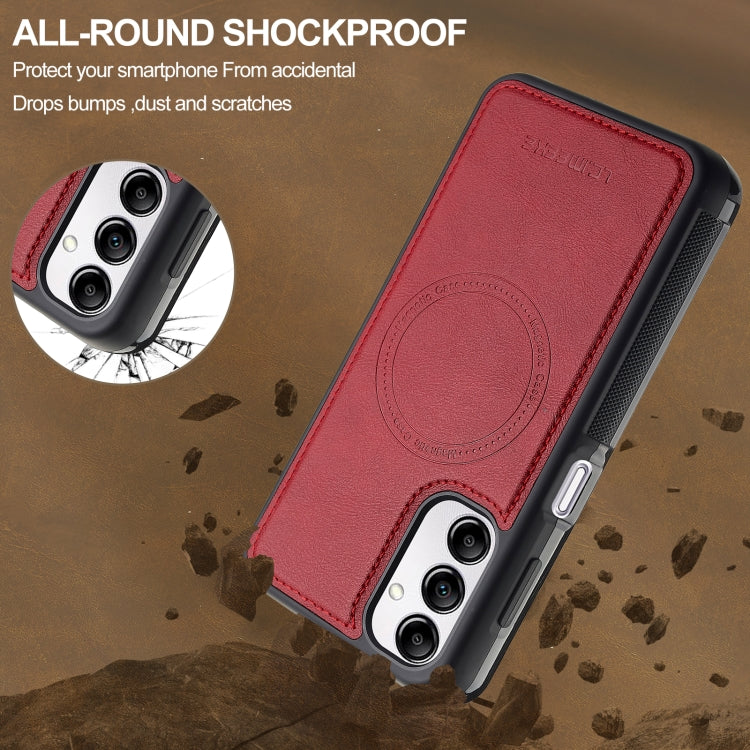 For Samsung Galaxy A34 5G LC.IMEEKE Magsafe Phone Case(Red)