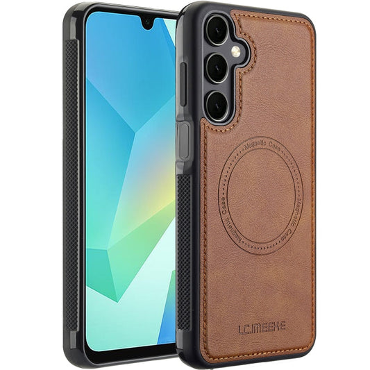 For Samsung Galaxy A55 5G LC.IMEEKE Magsafe Phone Case(Brown)