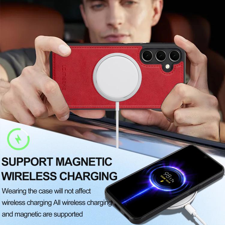 For Samsung Galaxy A56 5G LC.IMEEKE Magsafe Phone Case(Red)