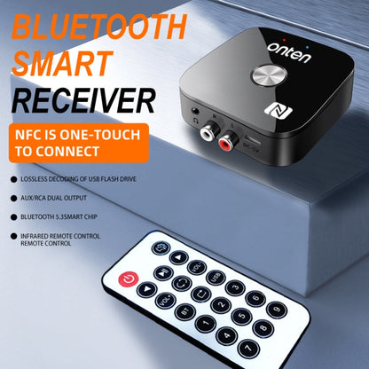 ONTEN BT103 NFC Desktop Bluetooth 5.3 Audio Receiver Adapter(Black)