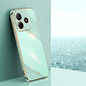 For Redmi Note 14 5G XINLI Straight Edge 6D Electroplate TPU Phone Case(Mint Green)