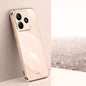 Pour Redmi Note 14 5G Coque de téléphone en TPU électrolytique 6D à bords droits XINLI (Rose)