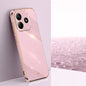For Redmi Note 14 5G XINLI Straight Edge 6D Electroplate TPU Phone Case(Cherry Purple)