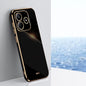 For Redmi Note 14 5G XINLI Straight Edge 6D Electroplate TPU Phone Case(Black)