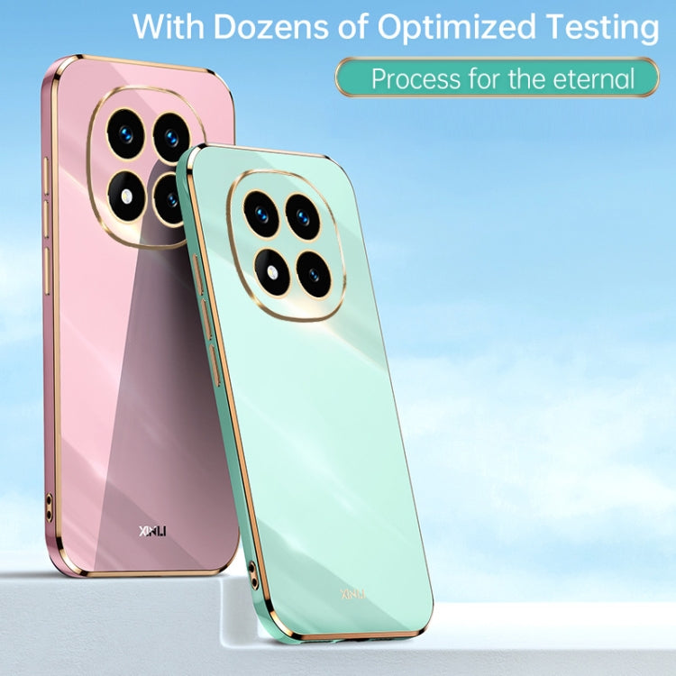 For Redmi Note 14 Pro 5G XINLI Straight Edge 6D Electroplate TPU Phone Case(Mint Green)