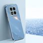 Pour la coque de téléphone en TPU électrolytique 6D à bords droits XINLI pour Redmi Note 14 Pro 5G (Bleu Céleste)