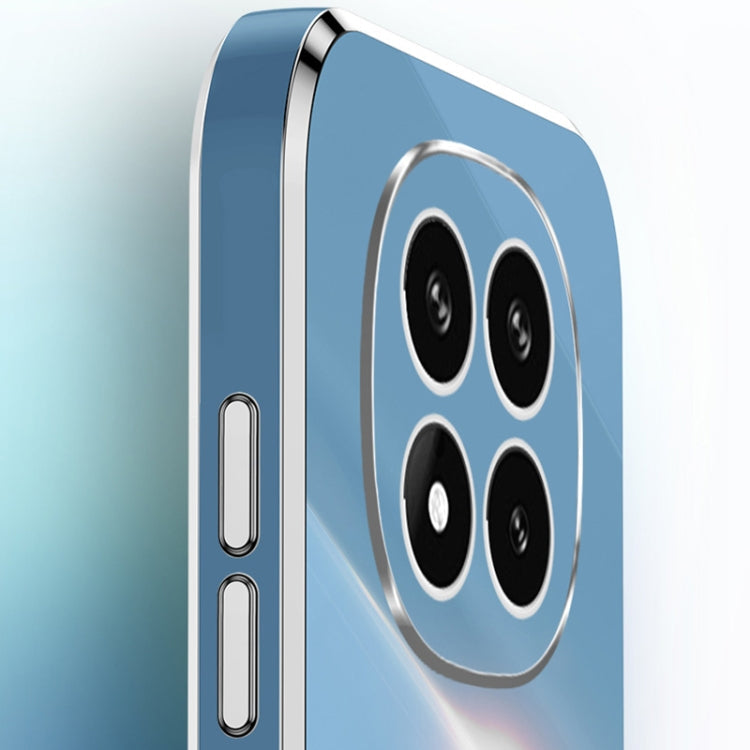 For Redmi Note 14 Pro 5G XINLI Straight 6D Plating Gold Edge TPU Shockproof Case with Ring Holder(Cherry Purple)